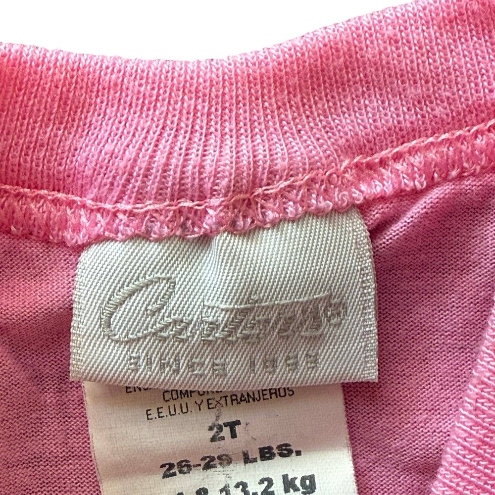 VIntage Carter's Pink Pajamas 2T Bicycle Girls Graphic Long Sleeve Sleep Set - Picture 3 of 4